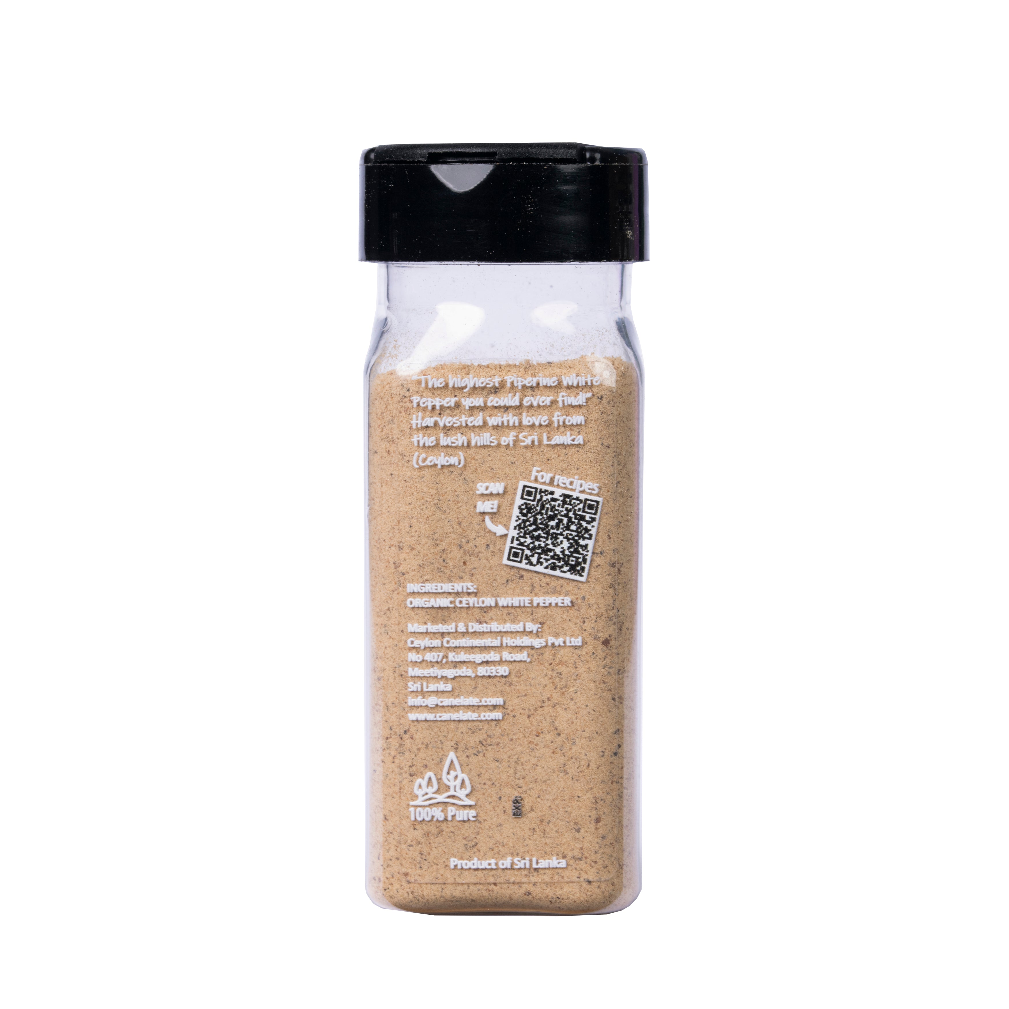 Organic White Pepper Ground 62g (2.19oz)