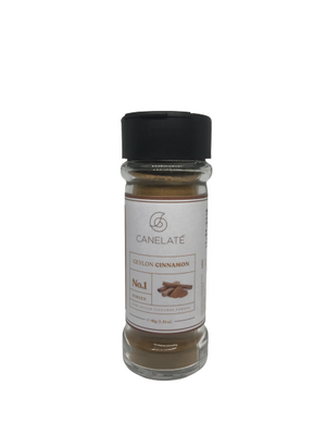 Organic Ceylon Cinnamon Powder in Glass Jar with Plastic Shaker/Sprinkle Bottle. | 1.41 oz